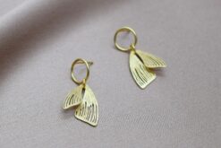Earrings Leaf Wings