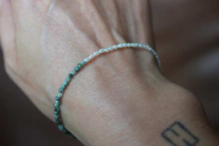 Alternative view of Bracelet Emerald & Pearl