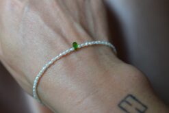 Alternative view of Bracelet Pearl & Chrome Diopside