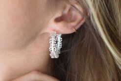 Alternative view of Earrings Floral Hoops
