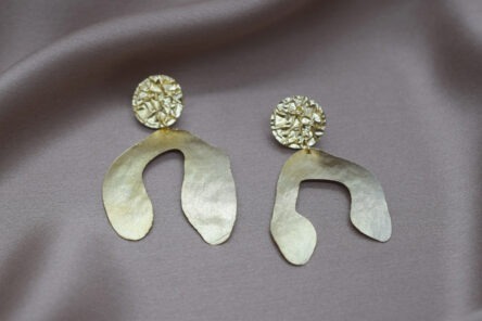 Earrings Freeform Crunch Gold