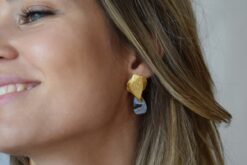 Alternative view of Earrings Roseleaf & Botswana Agate