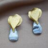 Earrings Roseleaf & Botswana Agate