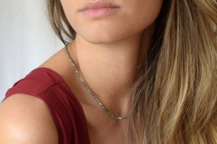 Alternative view of Necklace Emerald & Pearl