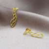 Earstuds Brushed Cutout Leaf – Bild 3
