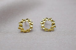 Earstuds Drop Leaves Circle