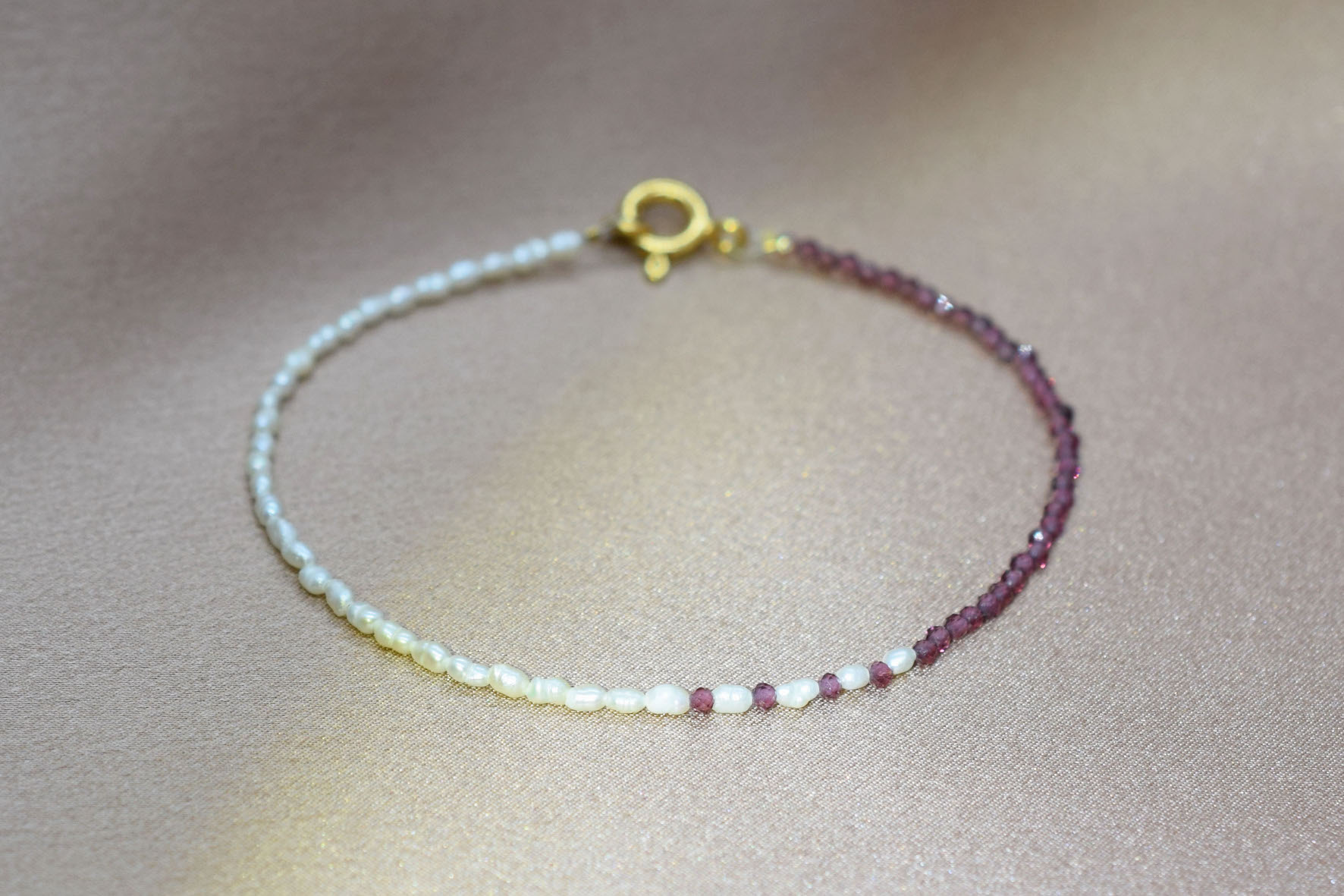 Bracelet Pearl & Garnet