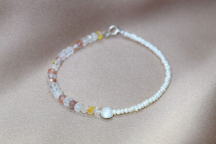 Bracelet Sun Stone & Pearl