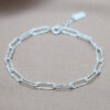 Bracelet Hammered Squarechain – Bild 3