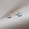 Earstuds Heart Zirconia – Bild 3