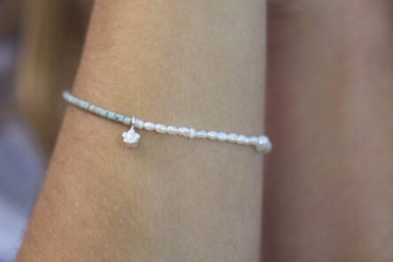 Alternative view of Bracelet Flower & Mint Beads
