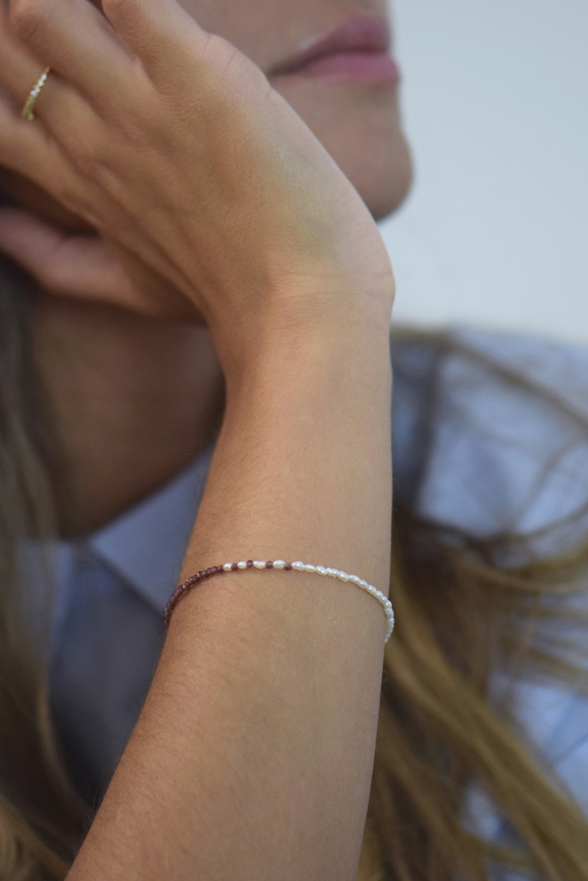 Bracelet Pearl & Garnet – Bild 2