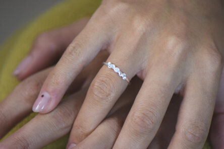 Alternative view of Ring Drop Leaves With Zirconia