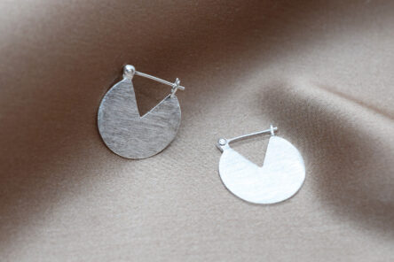 Earrings Brushed Disc