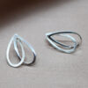 Earrings Double Drop Brushed – Bild 3