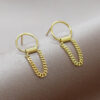 Earrings Ring with Chain – Bild 3