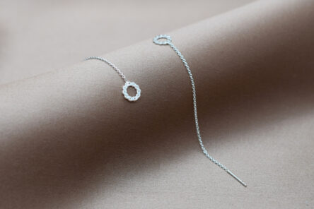 Earrings Twistring with Chain
