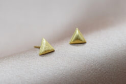 Earstuds Brushed Little Triangle