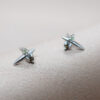 Earstuds with Peridot and Smoky Quartz – Bild 3