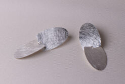 Earrings Brushed Ovale Plates