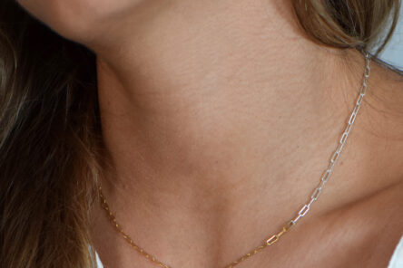 Alternative view of Necklace Bicolor Squarechain