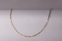 Necklace Bicolor Squarechain