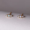 Earstuds Opal With Two Zirconia – Bild 4