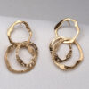 Earrings Brushed Organic Rings