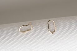 Earstuds Organic Shape Yellow Gold 10 ct