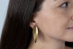 Alternative view of Earrings Brushed Ovale
