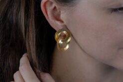 Alternative view of Earrings Doublering Brushed