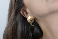 Alternative view of Earrings Gold Shaped