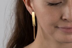 Alternative view of Earrings Long Brushed