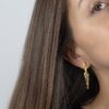 Earrings Long Organic Sapphire – Bild 2