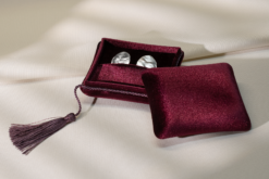 Velvet Jewelry Box Bordeaux