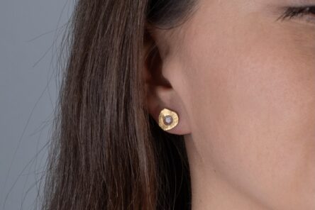 Alternative view of Earstuds Clear Sapphire
