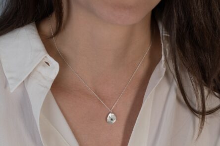 Alternative view of Necklace Capsule With Blue Sapphire