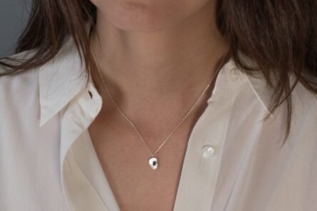 Alternative view of Necklace Capsule With Blue Sapphire