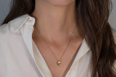 Alternative view of Necklace Capsule With Clear Sapphire