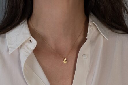 Alternative view of Necklace Capsule With Orange Sapphire