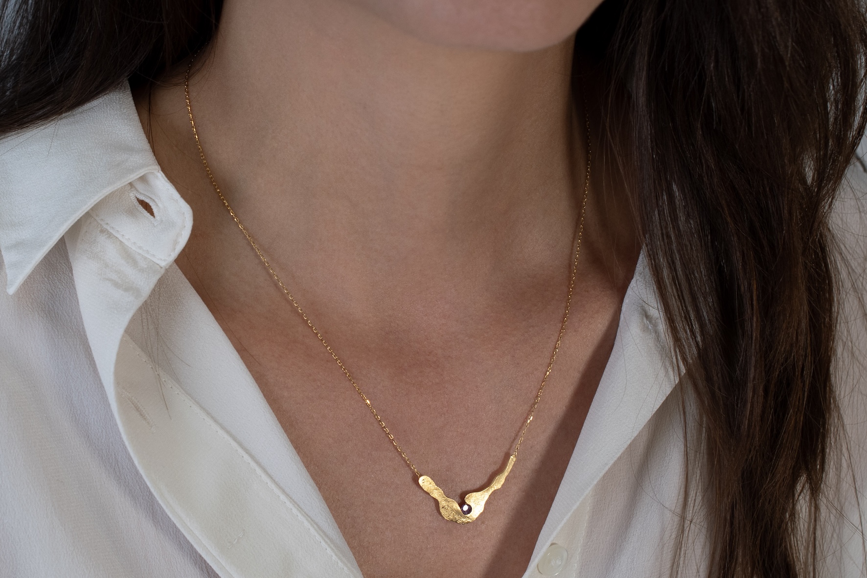 Necklace Capsule With Rose Sapphire – Bild 2