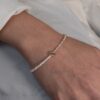 Bracelet Agate and Sunstone with Pearl – Bild 2