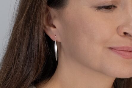 Alternative view of Earrings Long Brushed Pleat