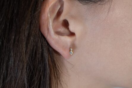 Alternative view of Earstuds Double Zirconia
