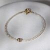 Bracelet Agate and Sunstone with Pearl – Bild 3