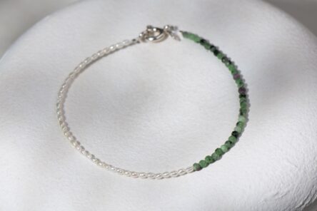 Bracelet Emerald & Pearl