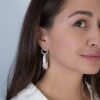 Earrings Cherry Blossom Agate – Bild 3