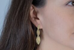 Alternative view of Earrings Marquise Brushed