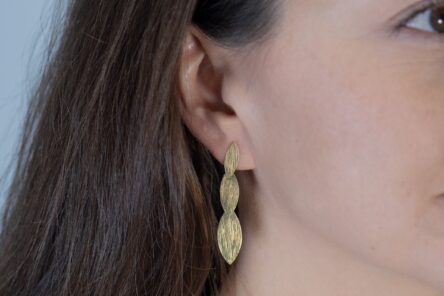 Alternative view of Earrings Marquise Brushed