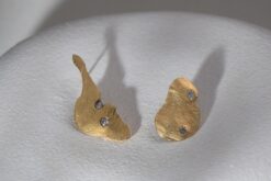 Earrings Organic Zirconia Long